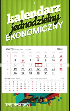 Kalendarz jednodzielny  EKONOMICZNY