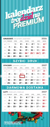 Kalendarz trójdzielny PREMIUM