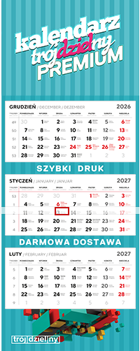 Kalendarz trójdzielny PREMIUM